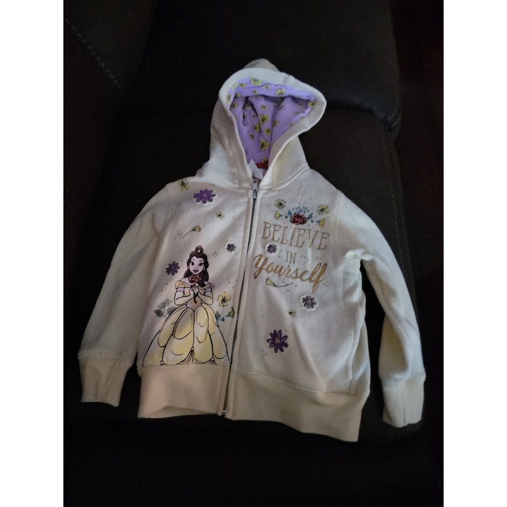 Disney store beauty and the beast belle yellow sweatshirt size 3
